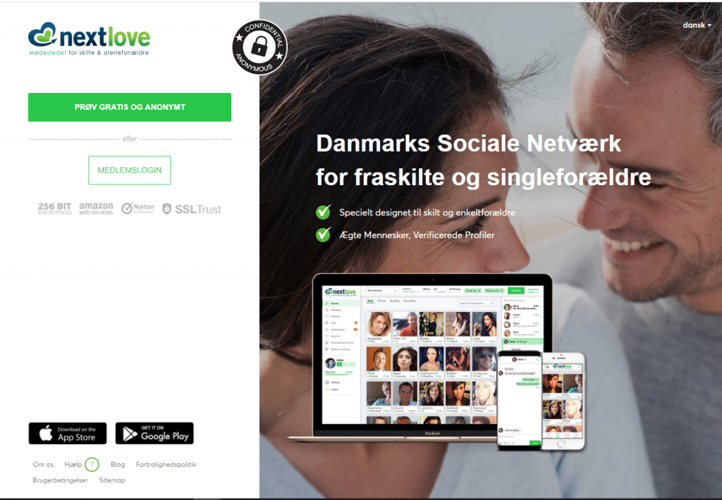 Nextlove.dk forside